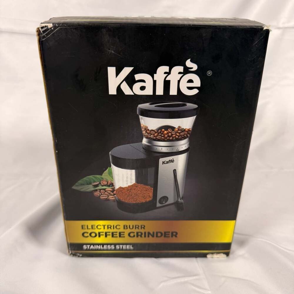 Kaffé KF8022A Electric Burr Coffee Grinder Stainless Steel 5.5 Oz NO LID